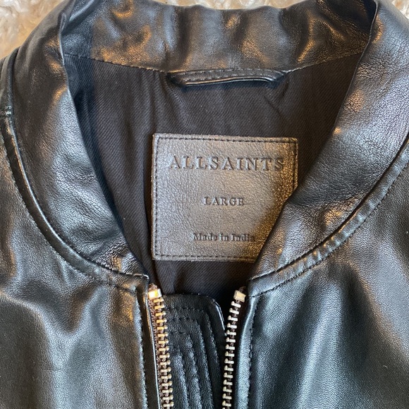 ALL SAINTS LEATHER JACKET - Picture 2 of 2